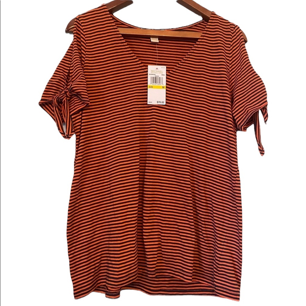 Michael Kors Striped Short Sleeve Top